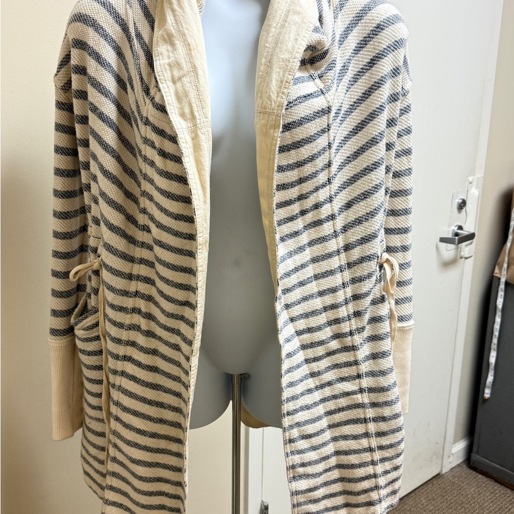 Free People‎ Long Island Stripe Hooded Cardigan.
